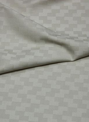 Костюмная двусторонняя стрейч (о) бежевый геометрический орнамент  - в интернет-магазине тканей Тессутидея арт. 05-2317