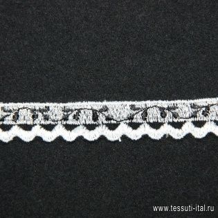 Тесьма кружевная с серебром в ассортименте ш-1,5см - итальянские ткани Тессутидея арт. 03-0076
