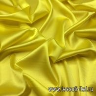 Шелк атлас стрейч (о) ярко-желтый - итальянские ткани Тессутидея арт. 02-7444