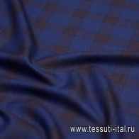 Костюмная (н) сине-бордовая клетка - итальянские ткани Тессутидея арт. 05-3824
