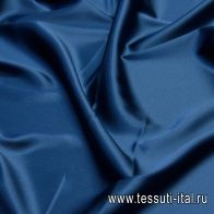 Шелк атлас стрейч (о) темно-сине-зеленый - итальянские ткани Тессутидея арт. 10-1682