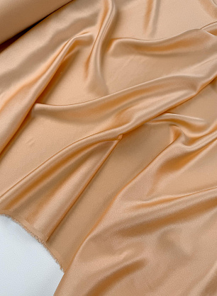 Шелк атлас (о) абрикосовый - в интернет-магазине тканей Тессутидея арт. 10-5012