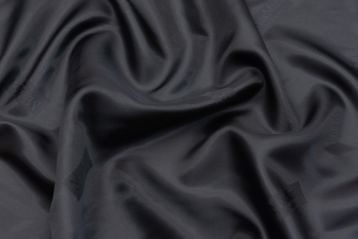 Подкладочная диагональ (о) черная - итальянские ткани Тессутидея арт. 08-1317