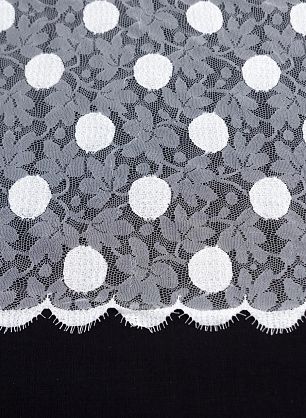 Кружевное полотно в крупный горох (о) айвори - в интернет-магазине тканей Тессутидея арт. 03-6673