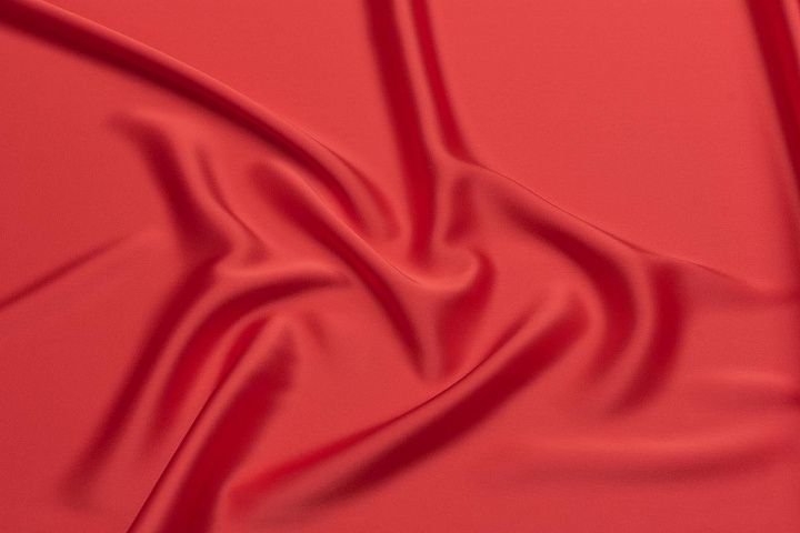 Плательная дабл (300 г/м) (о) красная - итальянские ткани Тессутидея арт. 03-6798