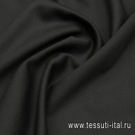 Костюмная стрейч двухслойная (о) черная - итальянские ткани Тессутидея арт. 05-4502