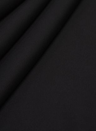 Трикотаж хлопок дабл с прослойкой поролона (о) черный  - в интернет-магазине тканей Тессутидея арт. 12-0989