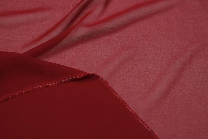 Шифон (о) бордовый - итальянские ткани Тессутидея арт. 10-3998