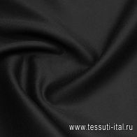 Пальтовая сукно двухслойная (о) черная - итальянские ткани Тессутидея арт. 09-2074