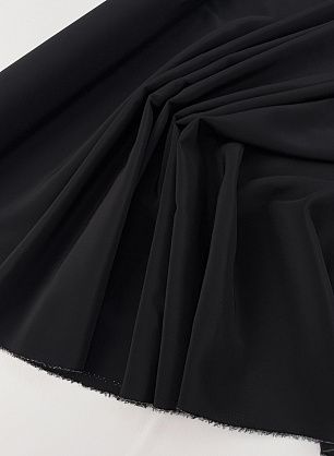 Крепдешин шелк+вискоза (о) черный - в интернет-магазине тканей Тессутидея арт. 10-4757