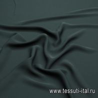 Крепдешин стрейч (о) темно-сине-зеленый - итальянские ткани Тессутидея арт. 10-3299