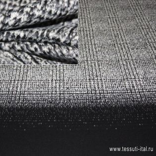 Жаккард купон (1,9м) (н) черно-белый орнамент - итальянские ткани Тессутидея арт. 03-2299