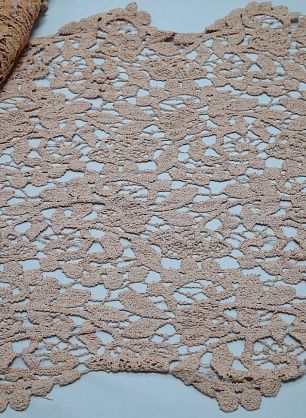 Кружево макраме (о) пудровое Ermanno Scervino - в интернет-магазине тканей Тессутидея арт. 03-4291