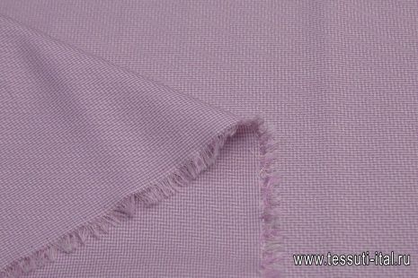 Сорочечная (н) диагональ на мелкой бело-розовой клетке - итальянские ткани Тессутидея арт. 01-5971