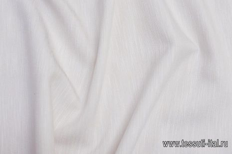 Лен костюмный (о) белый - итальянские ткани Тессутидея арт. 16-0727