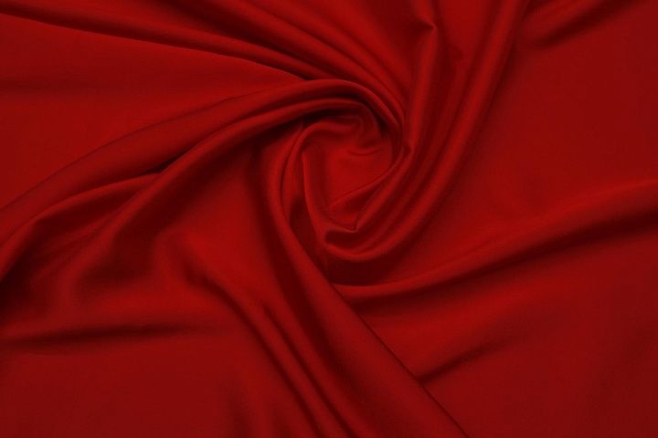 Подкладочная стрейч (о) ярко-красная  - итальянские ткани Тессутидея арт. 07-1476