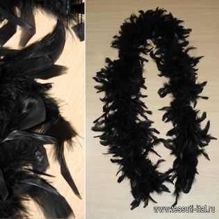 Боа (о) черное - итальянские ткани Тессутидея арт. 03-2772