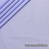 Сорочечная (н) мелкая бело-голубая клетка - итальянские ткани Тессутидея арт. 01-5126