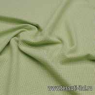 Шанель (н) бело-салатовая стилизованная гусиная лапка - итальянские ткани Тессутидея арт. 01-7228