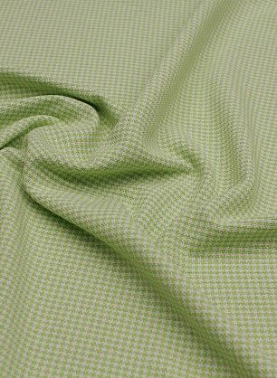 Шанель (н) бело-салатовая стилизованная гусиная лапка - в интернет-магазине тканей Тессутидея арт. 01-7228