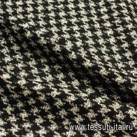 Пальтовая шерсть (н) черно-белая гусиная лапка - итальянские ткани Тессутидея арт. 09-2130
