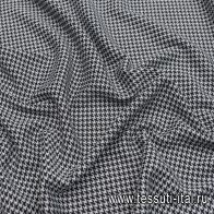 Трикотаж дабл (н) черно-белая гусиная лапка - итальянские ткани Тессутидея арт. 13-1543