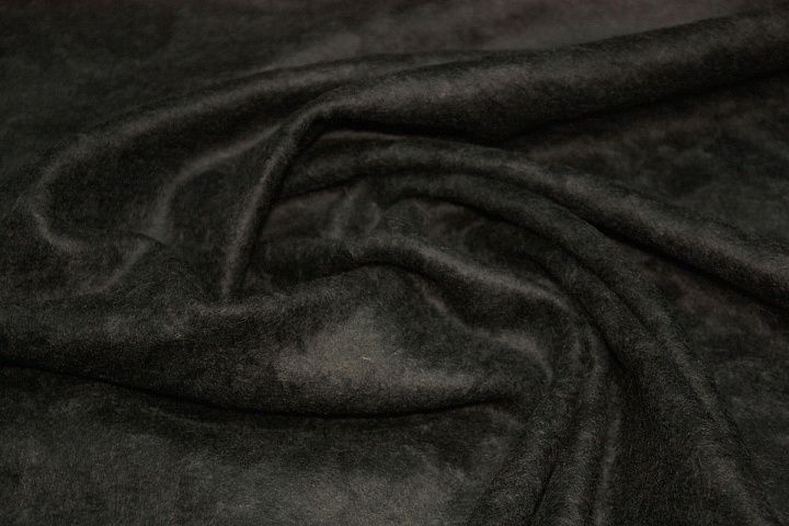 Пальтовая (о) черная ш-150см - итальянские ткани Тессутидея арт. 09-1187