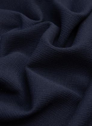 Плательная стрейч фактурная дабл (о) темно-синяя - в интернет-магазине тканей Тессутидея арт. 17-0923