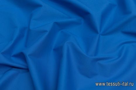Сорочечный поплин стрейч (о) синий - итальянские ткани Тессутидея арт. 01-6849