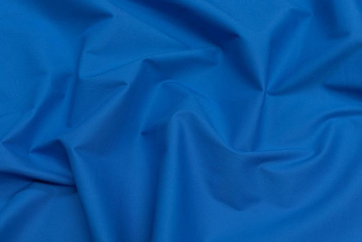 Сорочечный поплин стрейч (о) синий - итальянские ткани Тессутидея арт. 01-6849