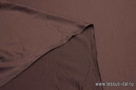 Трикотаж хлопок (о) шоколадный - итальянские ткани Тессутидея арт. 12-0981