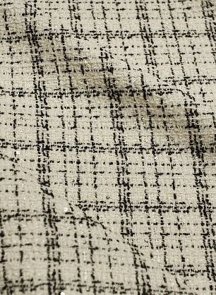 Шанель с люрексом и пайетками (н) черно-белая - в интернет-магазине тканей Тессутидея арт. 03-7310