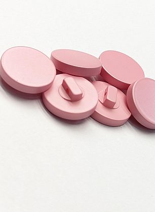 Пуговица пластик на ножке d-18мм розовая - в интернет-магазине тканей Тессутидея арт. F-6134