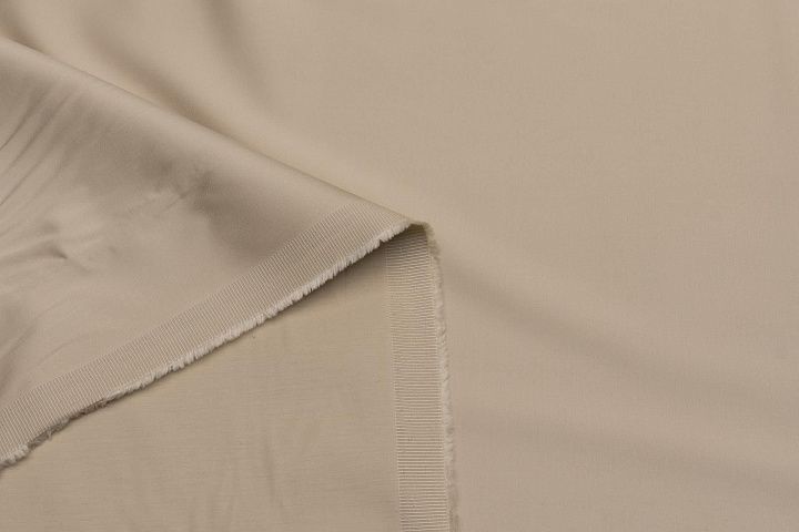 Хлопок костюмный стрейч (230 г/м) (о) светло-бежевый - итальянские ткани Тессутидея арт. 01-7071