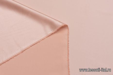 Шелк атлас стрейч (о) светло-розово-бежевый - итальянские ткани Тессутидея арт. 10-3015