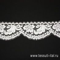 Кружево шантильи (о) белое ш-10,5см Solstiss - итальянские ткани Тессутидея арт. 01-3271