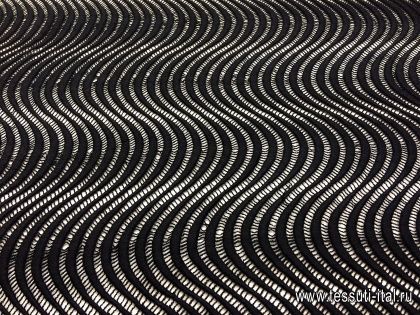 Кружево макраме (о) черное - итальянские ткани Тессутидея арт. 03-5149