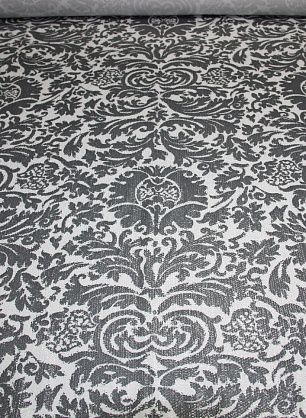 Плательная (н) паетки на серо-белом орнаменте - в интернет-магазине тканей Тессутидея арт. 03-2978