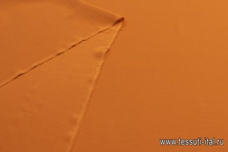 Крепдешин (о) темно-оранжевый - итальянские ткани Тессутидея арт. 10-0858