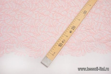 Кружевное полотно (о) розовое в стиле Scervino - итальянские ткани Тессутидея арт. 03-6710