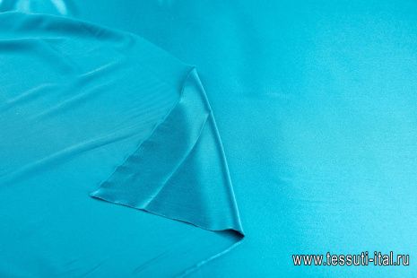 Шелк стрейч фактурный (о) темно-бирюзовый - итальянские ткани Тессутидея арт. 10-2711