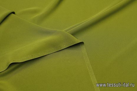 Шелк кади (о) оливковый - итальянские ткани Тессутидея арт. 10-3546