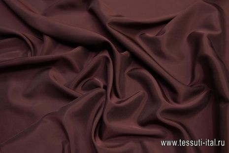 Подкладочная стрейч (о) темно-коричнево-бордовая - итальянские ткани Тессутидея арт. 07-1316