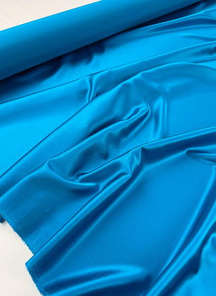 Шелк атлас стрейч (о) синий - в интернет-магазине тканей Тессутидея арт. 10-5036