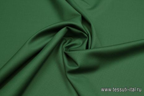 Костюмная стрейч дабл фэйс (о) темно-зеленая - итальянские ткани Тессутидея арт. 05-4584