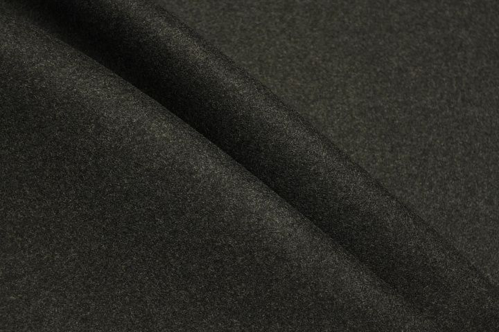 Пальтовая кашемир дабл двухслойная 530 г/м (о) темно-серая - итальянские ткани Тессутидея арт. 09-2157