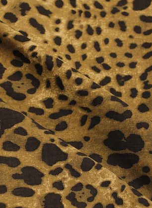 Плательная шерсть+вискоза стрейч (н) коричневый хищный принт - в интернет-магазине тканей Тессутидея арт. 17-1062