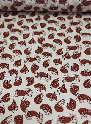 Крепдешин (н) растительный орнамен на белом - в интернет-магазине тканей Тессутидея арт. 02-5975