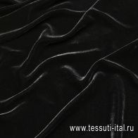 Бархат (о) черный - итальянские ткани Тессутидея арт. 10-3527