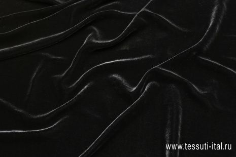 Бархат (о) черный - итальянские ткани Тессутидея арт. 10-3527